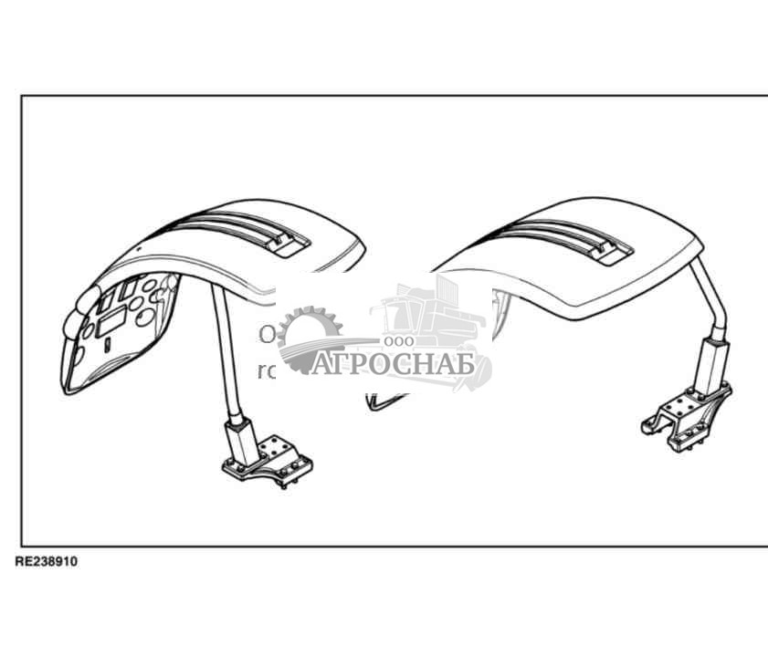 Крылья, передние поворотные Deluxe для MFWD, 18,7 дюйма, навесное оборудование 
